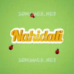 nahidali in Ladybugs style - 3D name wallpaper