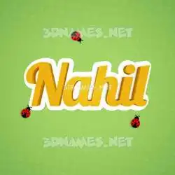 nahil in Ladybugs style - 3D name wallpaper