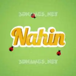 nahin in Ladybugs style - 3D name wallpaper