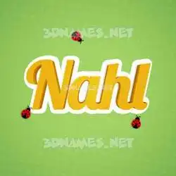 nahl in Ladybugs style - 3D name wallpaper