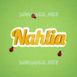 nahlia in Ladybugs style - 3D name wallpaper