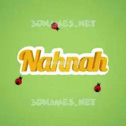 nahnah in Ladybugs style - 3D name wallpaper