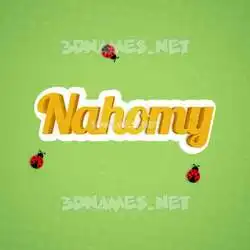 nahomy in Ladybugs style - 3D name wallpaper