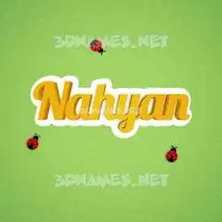 nahyan in Ladybugs style - 3D name wallpaper