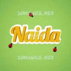 naida in Ladybugs style - 3D name wallpaper