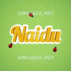 naidu in Ladybugs style - 3D name wallpaper