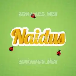 naidus in Ladybugs style - 3D name wallpaper