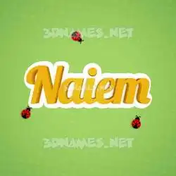 naiem in Ladybugs style - 3D name wallpaper