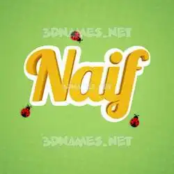naif in Ladybugs style - 3D name wallpaper