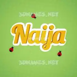 naija in Ladybugs style - 3D name wallpaper