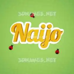 naijo in Ladybugs style - 3D name wallpaper