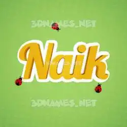 naik in Ladybugs style - 3D name wallpaper