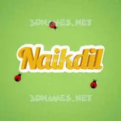 naikdil in Ladybugs style - 3D name wallpaper