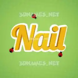 nail in Ladybugs style - 3D name wallpaper