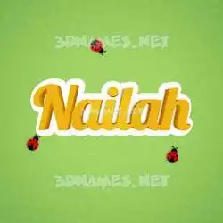 nailah in Ladybugs style - 3D name wallpaper