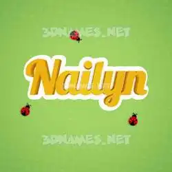 nailyn in Ladybugs style - 3D name wallpaper