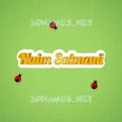 naim salmani in Ladybugs style - 3D name wallpaper