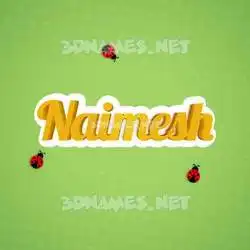naimesh in Ladybugs style - 3D name wallpaper