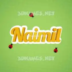 naimil in Ladybugs style - 3D name wallpaper