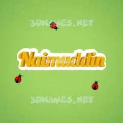 naimuddin in Ladybugs style - 3D name wallpaper
