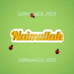 naimullah in Ladybugs style - 3D name wallpaper