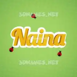 naina in Ladybugs style - 3D name wallpaper