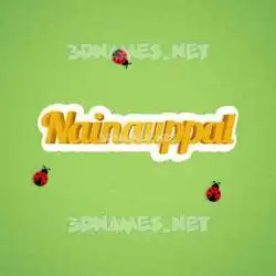 nainauppal in Ladybugs style - 3D name wallpaper