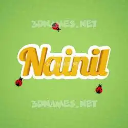 nainil in Ladybugs style - 3D name wallpaper