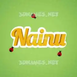 nainu in Ladybugs style - 3D name wallpaper