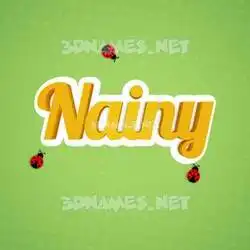 nainy in Ladybugs style - 3D name wallpaper