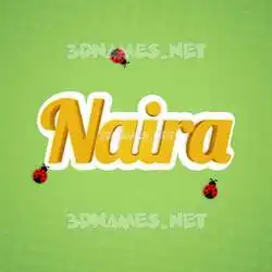 naira in Ladybugs style - 3D name wallpaper