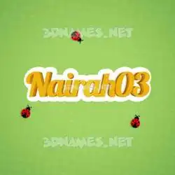 nairah03 in Ladybugs style - 3D name wallpaper