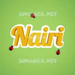 nairi in Ladybugs style - 3D name wallpaper