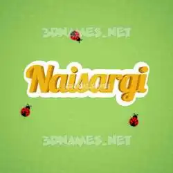 naisargi in Ladybugs style - 3D name wallpaper