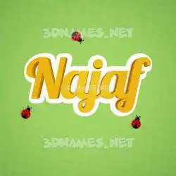 najaf in Ladybugs style - 3D name wallpaper