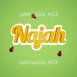najah in Ladybugs style - 3D name wallpaper
