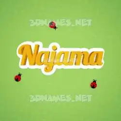 najama in Ladybugs style - 3D name wallpaper