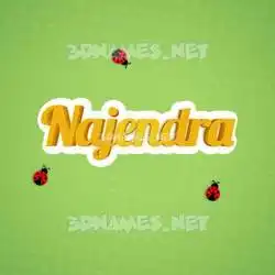 najendra in Ladybugs style - 3D name wallpaper
