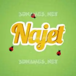 najet in Ladybugs style - 3D name wallpaper