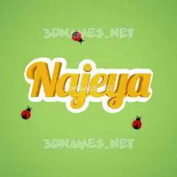 najeya in Ladybugs style - 3D name wallpaper