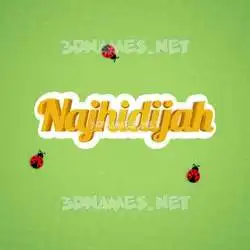 najhidijah in Ladybugs style - 3D name wallpaper
