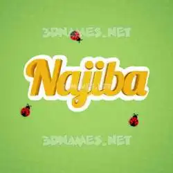 najiba in Ladybugs style - 3D name wallpaper
