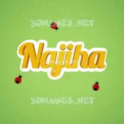 najiha in Ladybugs style - 3D name wallpaper