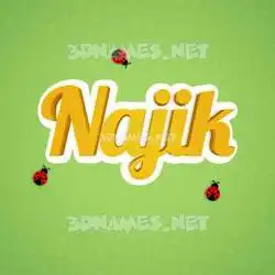 najik in Ladybugs style - 3D name wallpaper
