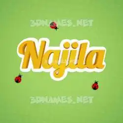 najila in Ladybugs style - 3D name wallpaper