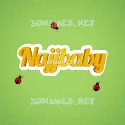 najjbaby in Ladybugs style - 3D name wallpaper