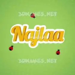 najlaa in Ladybugs style - 3D name wallpaper