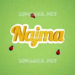 najma in Ladybugs style - 3D name wallpaper