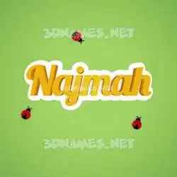 najmah in Ladybugs style - 3D name wallpaper