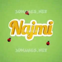 najmi in Ladybugs style - 3D name wallpaper